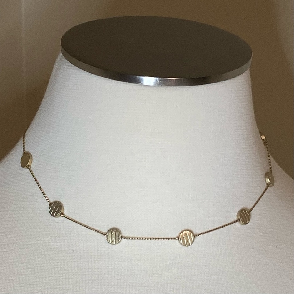 LIA SOPHIA GOLD DISC NECKLACE